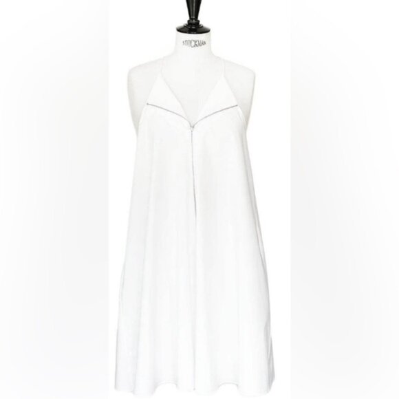 New 3.1 Phillip Lim cotton zip trapeze tent swing relaxed crisp poplin minidress - Picture 1 of 16